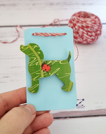 Martisor brosa catei colorati din lemn, diverse modele [1]