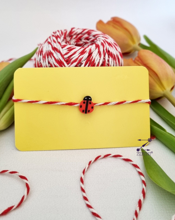 Martisor - Martisor pentru copii: bratara cu buburuza