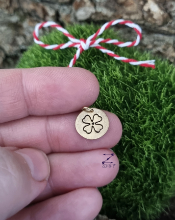 MARTISOR - Martisor trifoi cu 4 foi, din bronz