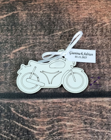 Marturie nunta motocicleta, magnet personalizat [0]