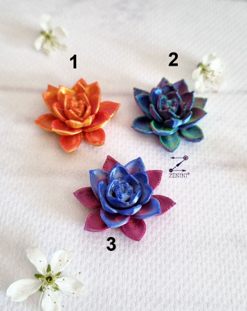 Marturie nunta si botez floare printata 3D, cu eticheta personalizata [2]