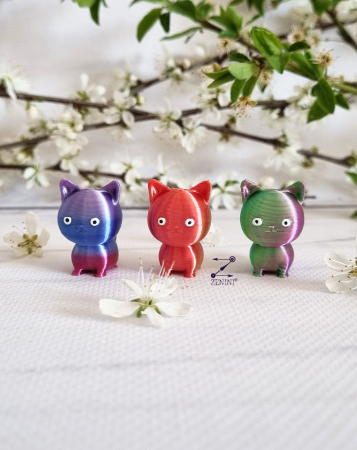 Marturii botez - Marturie nunta si botez pisica printata 3D, cu eticheta personalizata
