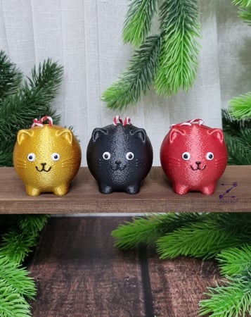 Craciun - Ornament brad pisica dolofana printata 3D