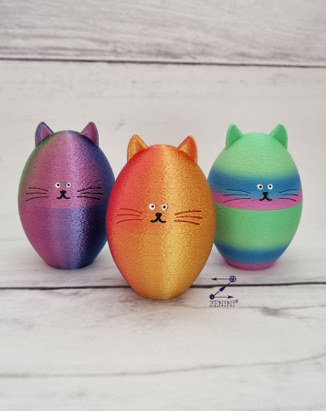 Figurine 3D - Pisica ou multicolora, printata 3D