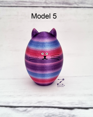 Pisica ou multicolora, printata 3D [5]