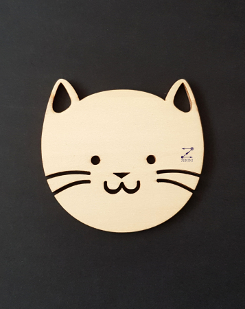 Coaster pisica lemn [2]