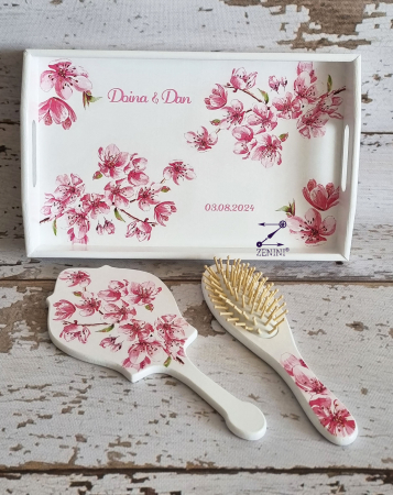 NUNTA - Set gatitul miresei cu flori de cires