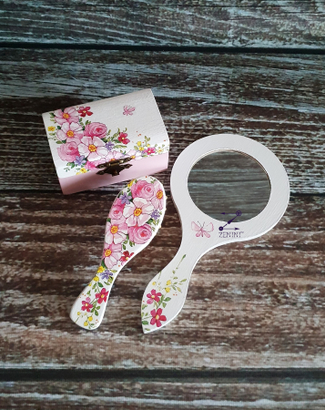 Set mot fetita blonda flori roz [3]