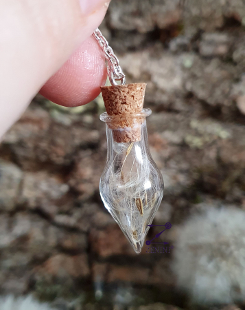 Sticluta medalion cu puf de papadie [3]