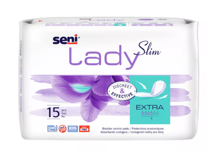 Absorbante urologice pentru femei Seni Lady Extra 14x29,5 cm 15 buc