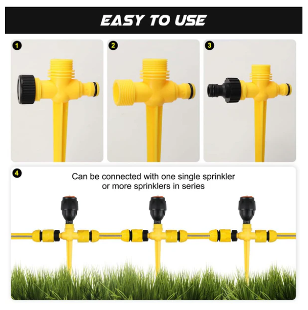 Aspersor de gazon 6 piese, stropitor de gradina rotativ 360 [4]