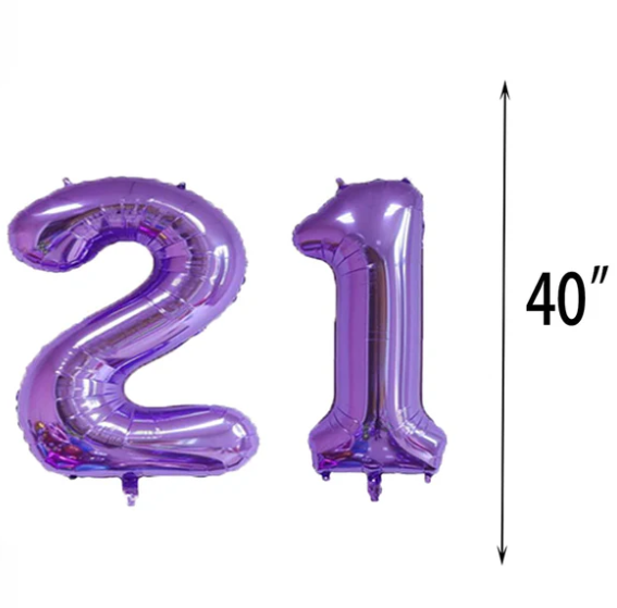 Setul de baloane pentru petreceri Happy Birthday Balloons  21 ani [3]