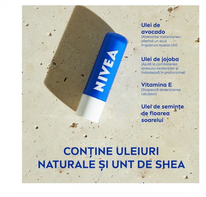 Balsam de buze Nivea Lip Care Original, 4.8 g [4]