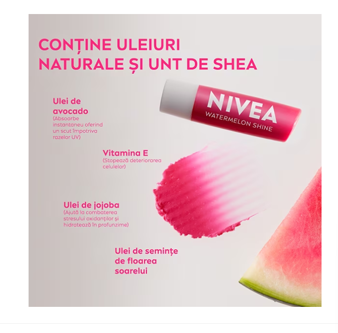 Balsam de buze Nivea Lip Care Watermelon Shine, 5.5 g [4]