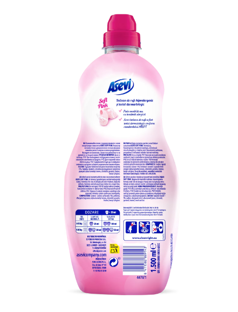Balsam de rufe concentrat Asevi Talco Rosa, 1.5L, 60 spalari [2]