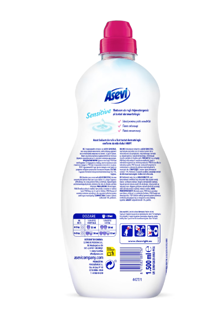 Balsam de rufe Asevi Sensitif concentrat 60 spalari 1,5L [2]