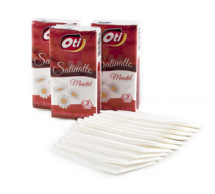Batiste nazale Oti Satinatto, 3 straturi, 10 pach./set, parfumate [2]