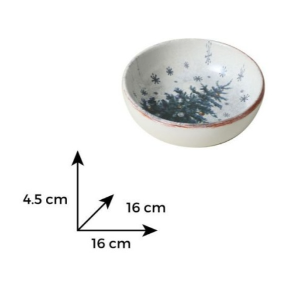 Bol ceramica decor "Brad" 16 cm CR006 [2]