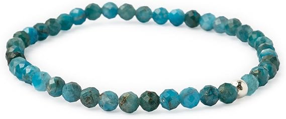 Bratara din Piatra Naturala Fatetata cu Margele din Argint 925, 4 mm, Bijuterie Handmade pentru Femei [4]