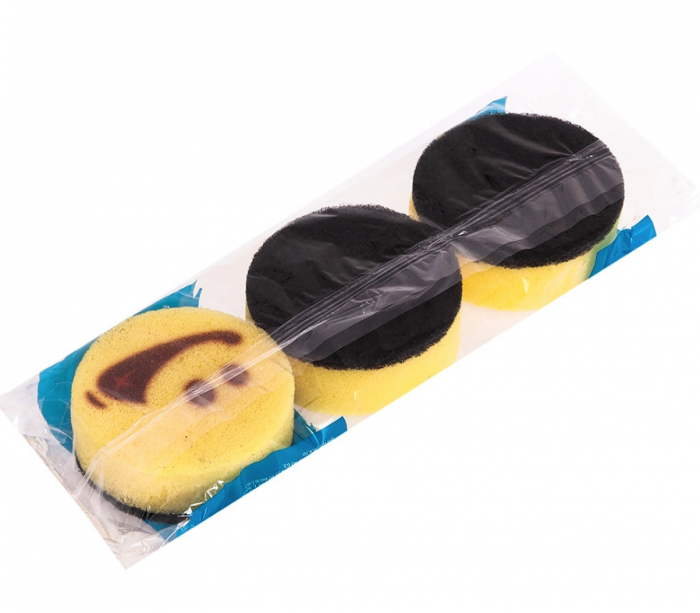 Bureți pentru spălat vasele "VESELI" 3buc/set [3]