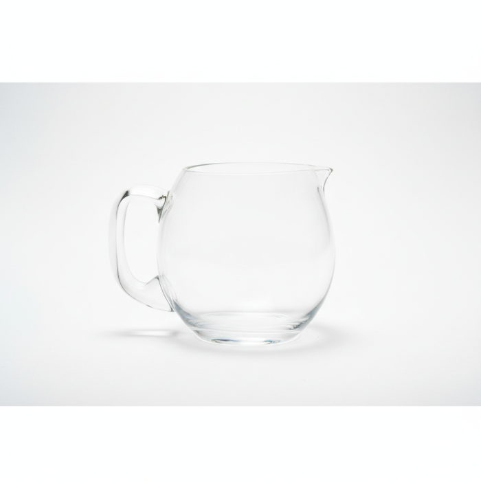 Cană din sticlă transparentă cu mâner și cioc de turnare, H 11 cm, deschidere ovală 4×9 cm, 250 ml, pentru ceai, cafea, lapte, sosuri, uz casnic & HoReCa [7]