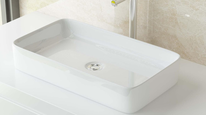 Lavoar mic 60x34x14 cm, gri, design compact pentru baie de serviciu sau mobilier baie, model A97GAM [5]