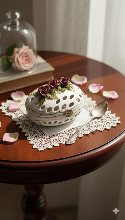 Caseta din portelan, Ou, alba, pentru servire si prezentare - Copie [4]