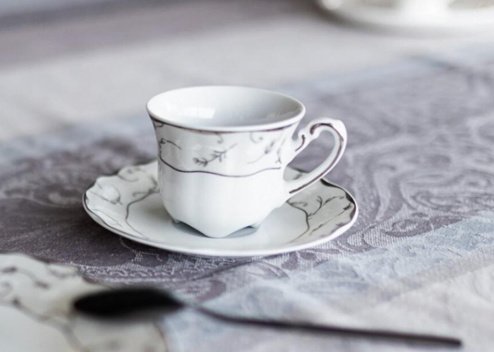 Serviciu cafea portelan, VIVIEN decor ARGINT,6 persoane, 100 ml - VAC 100 [2]