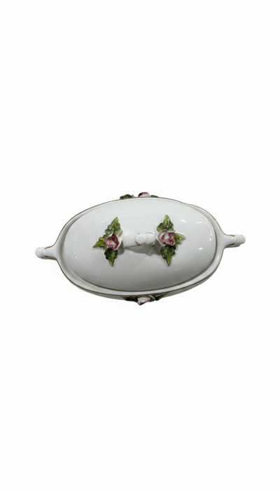 Caseta din portelan, Violeta, alba, pentru servire si prezentare [2]