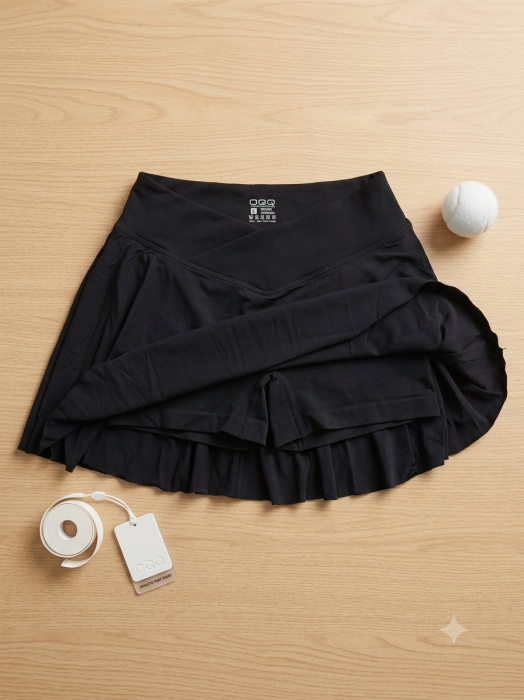 Set 2 Fuste Sportive OQQ, Alb și Negru, Imprimeu Sport,  Confortabile și Versatile [3]