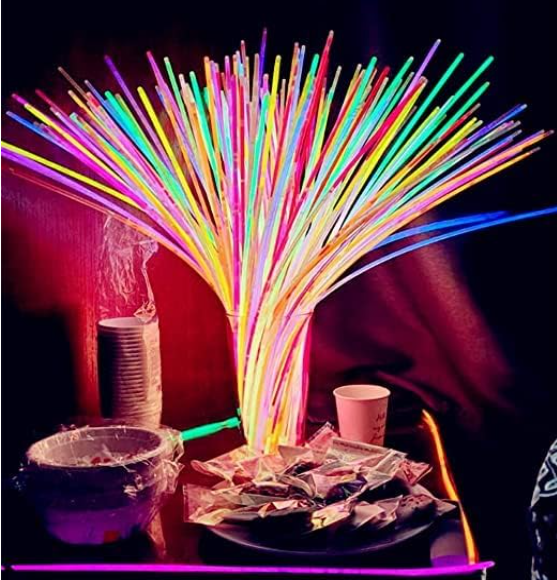 Coliere luminescente neon cu conectori  100 bucati  ≈56 cm – mix culori [6]