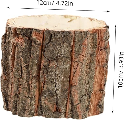 Set 3 ghivece din lemn impermeabile, aspect natural, pentru flori, decor casa si gradina [2]