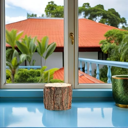 Set 3 ghivece din lemn impermeabile, aspect natural, pentru flori, decor casa si gradina [6]