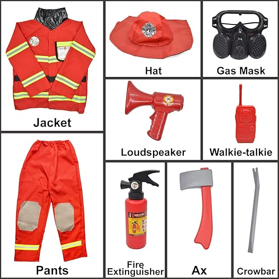 Costum de Pompier pentru Copii ZUCOS cu Accesorii [2]