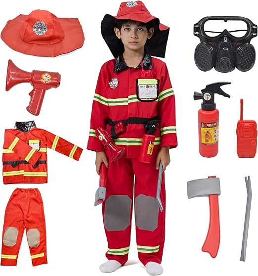 Costum de Pompier pentru Copii ZUCOS cu Accesorii