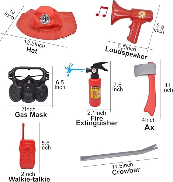 Costum de Pompier pentru Copii ZUCOS cu Accesorii [3]