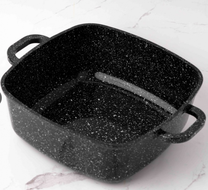 Roaster aluminiu turnat, 28x11 cm, 6.5 litri, inductie, acoperire ceramica, capac termorezistent, Goldmann [9]