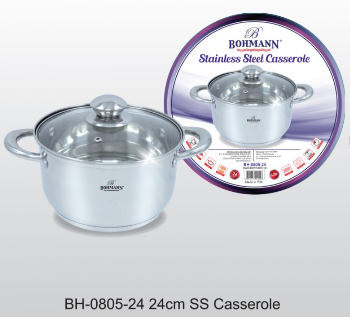 Cratita Bohmann din inox, cu capac yena, 6L [2]