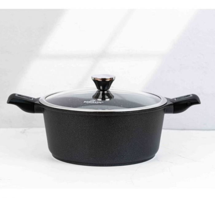 Cratita cu maner detasabil, 4.3litri, aluminiu turnat, Bohmann, suprafata antiaderenta, inclusiv inductie [8]