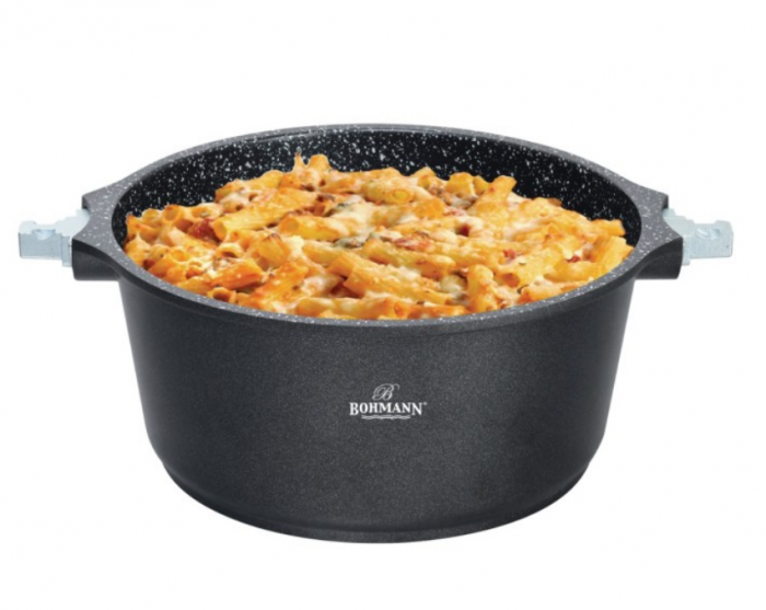 Cratita cu maner detasabil, 4.3litri, aluminiu turnat, Bohmann, suprafata antiaderenta, inclusiv inductie [2]