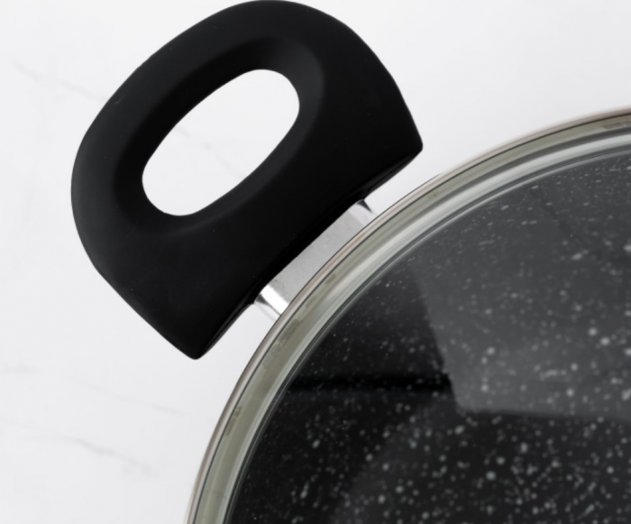 Cratita din aluminiu presat, 26x11cm, 2mm grosime, acoperire ceramica, manere soft touch, Goldmann [7]