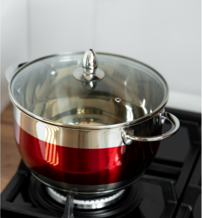 Cratita din inox, 5.9l, 24cm, capac sticla termorezistent, inclusiv inductie, Bohmann, Rosie [5]