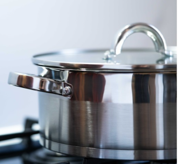 Cratita joasa din inox, 28 x 10cm, 6 litri, compatibila cu plita cu inductie, cu capac din sticla, Bohmann, BH 1028 [8]