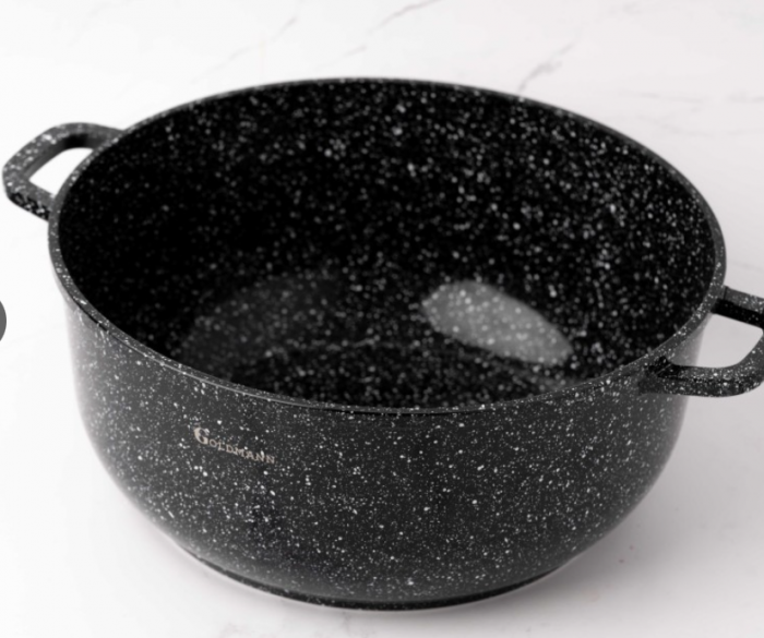 Cratita aluminiu, 36x13.5 cm, 13.5 litri, Goldmann, acoperire ceramica, capac termorezistent [9]