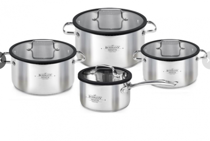 Set de oale 8 piese INOX 18 10 PREMIUM, 1.8 l 2 l 3.5 l 5.9 l