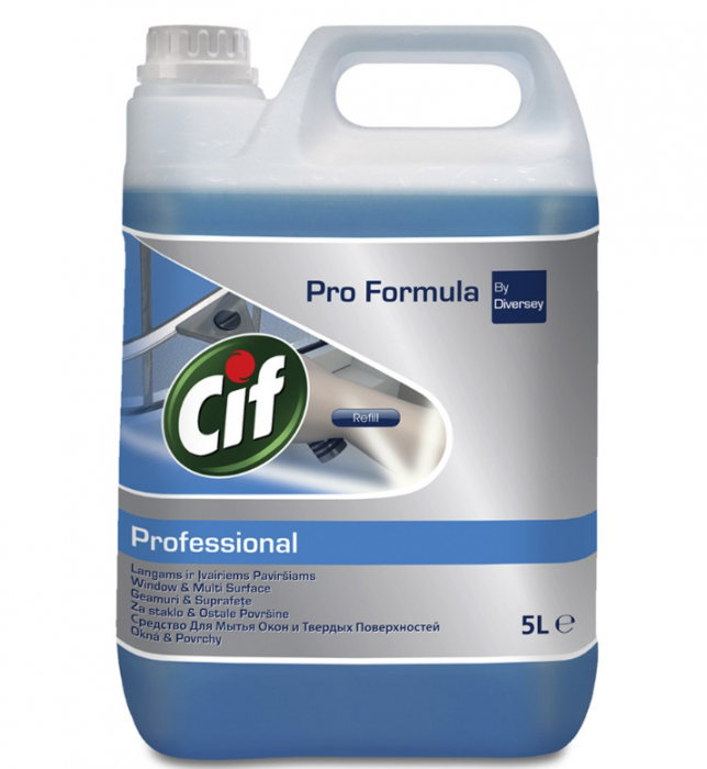 Solutie pentru geamuri si suprafete Cif Professional, 5L