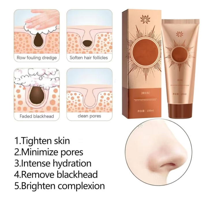 Masca Faciala Peel-Off Anti-Freckle, cu Acid Hialuronic, Colagen si Glicerina, pentru Ingrijirea Tenului, 100 g [3]