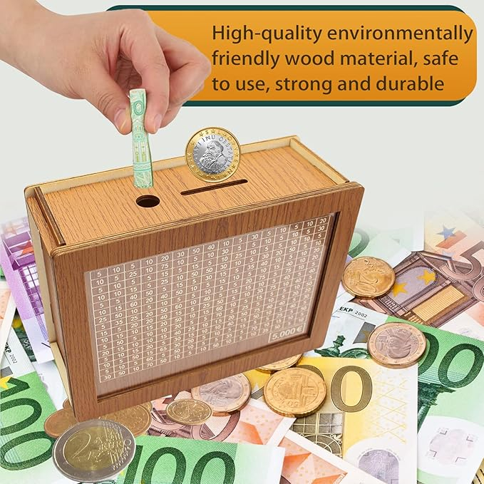 Cutie de economii din lemn Divove cu contor mecanic – , educativa pentru copii si adulti [7]