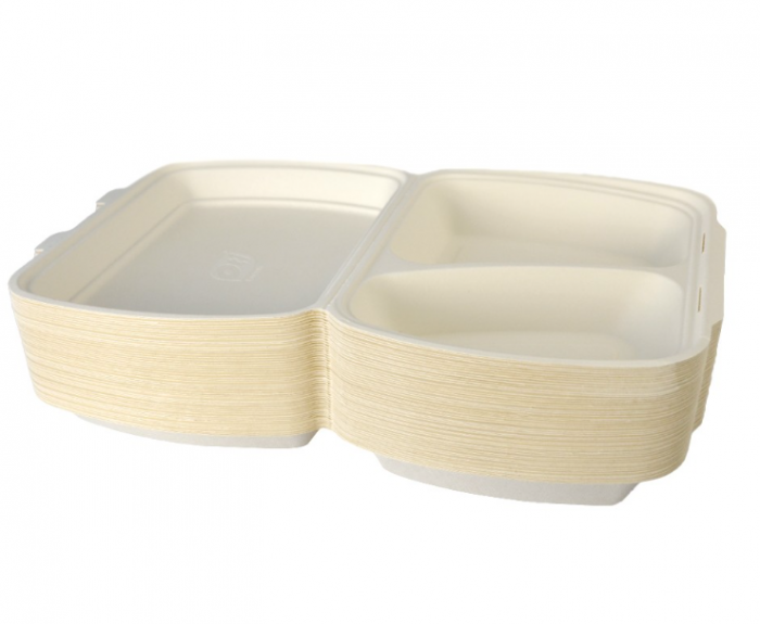 Cutie meniu cu capac, 2 compartimente, 240x210x70 mm, 100 buc./set [2]