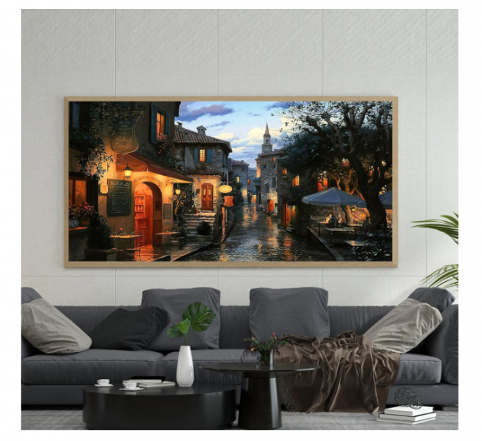 Set de pictură pe numere Aapxi – Peisaj pe pânză fără cute, culori acrilice vibrante, perfect pentru începători [4]